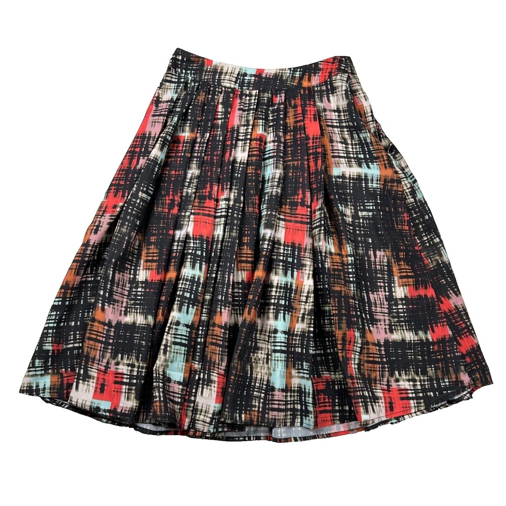 Fynn and Rose Skirt Womens 0 Pleated Geometric Knee Anthropologie Bohemian